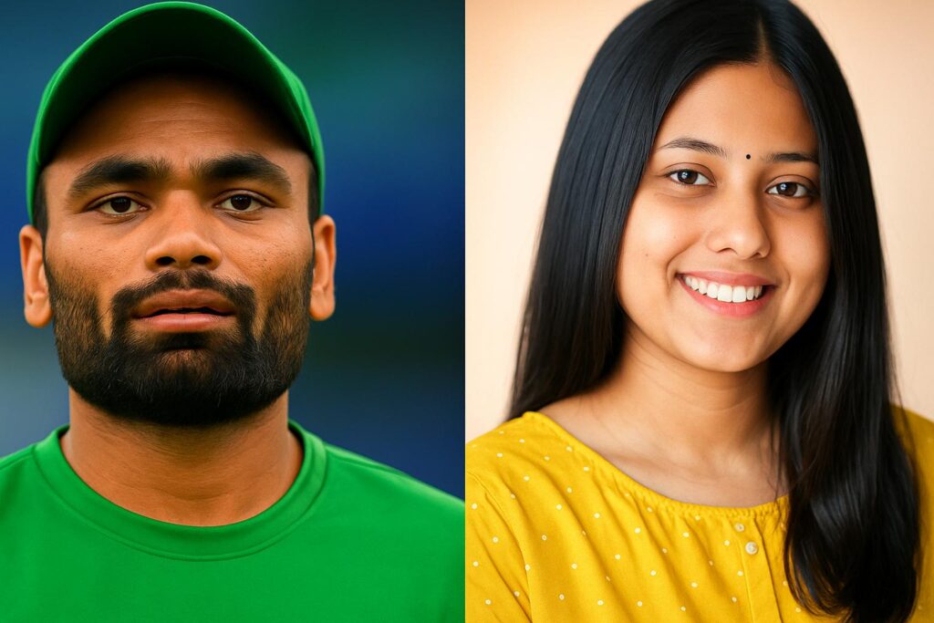 Cricketer Rinku Singh and MP Priya Saroj