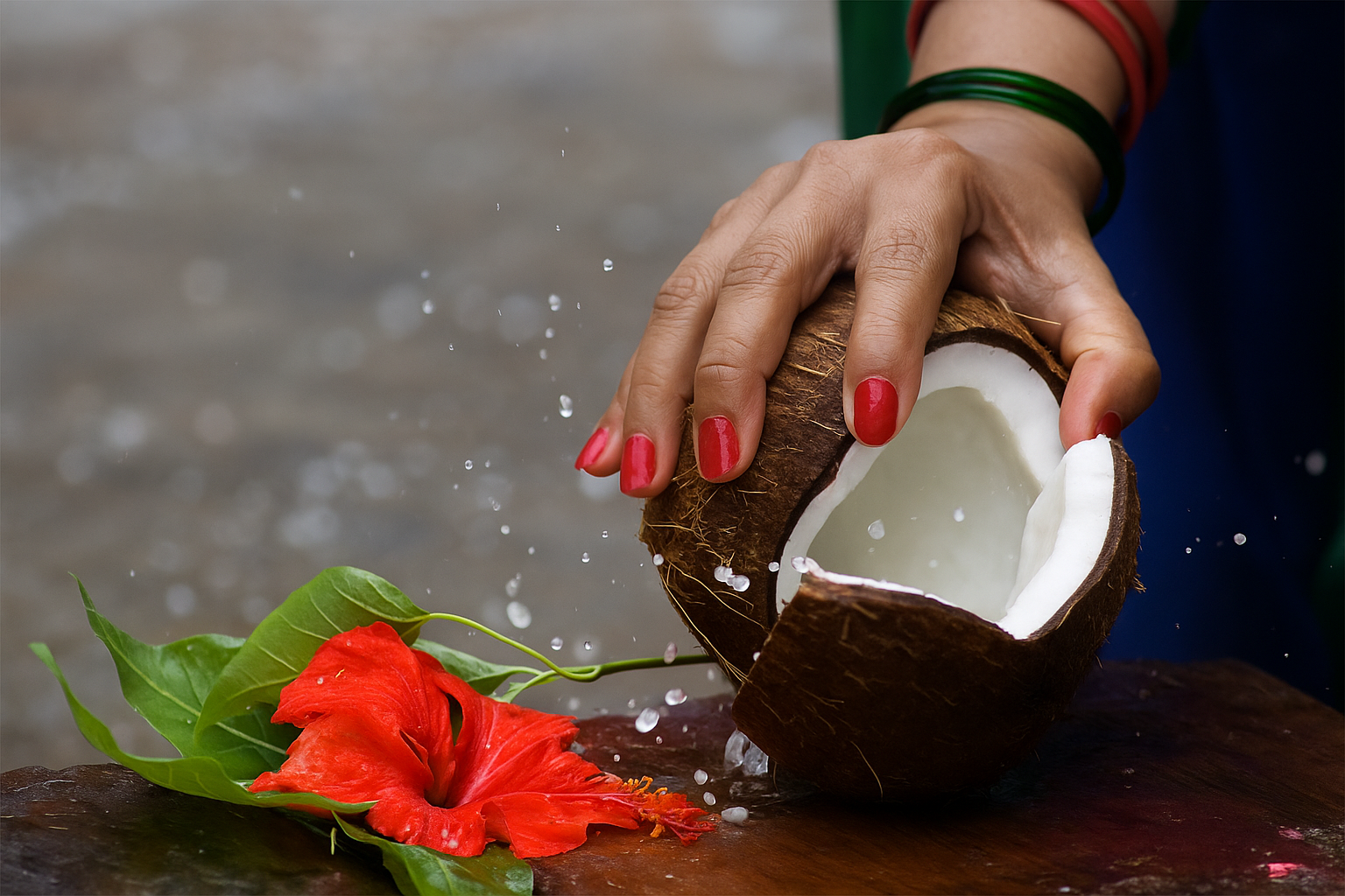 Auspicious nariyal 
traditional culture